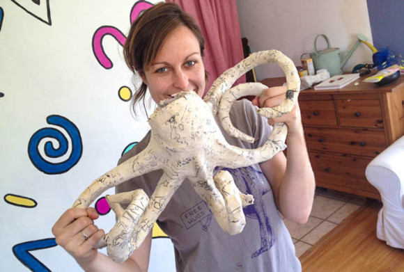 Paper Mache Octopus DIY tutorial